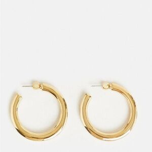 NWT Karen Millen Chunky Gold Hoop Earrings